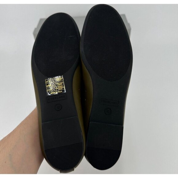 Everlane The Italian Leather Day Glove Flats in Birch Green sz 9 Women's Career - Picture 8 of 8